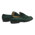 BALLY Loafer Shoes Green Suede Womens UK 3.5 Cheap