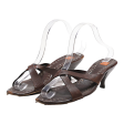 BOSS Slider Sandals Brown Leather Womens UK 6 For Discount