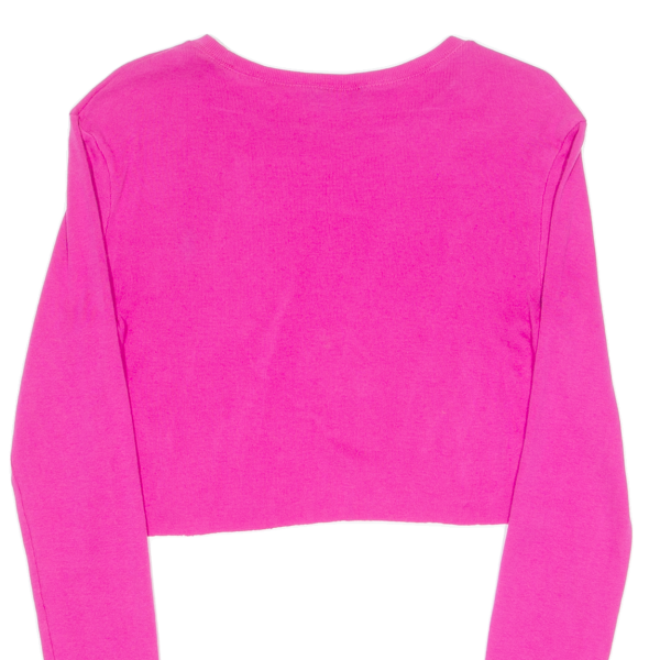 POLO RALPH LAUREN Cropped Womens T-Shirt Pink Long Sleeve S For Cheap