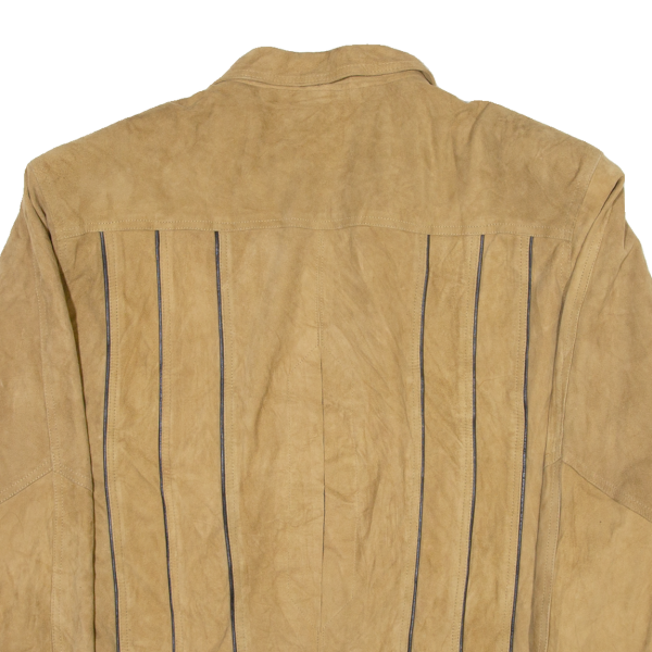 Mens Lined Jacket Beige Suede 90s XL Online Sale