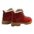 DARKWOOD Lace-Up Boots Red Suede Womens UK 5 Online Sale