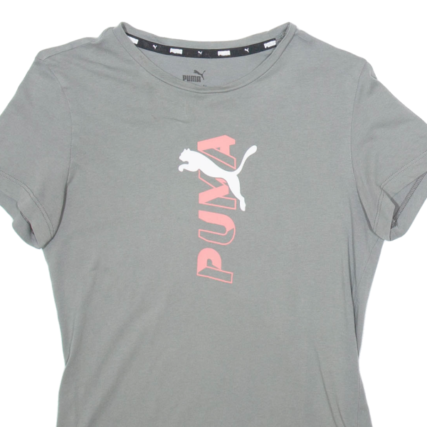 PUMA Womens T-Shirt Grey S Online now