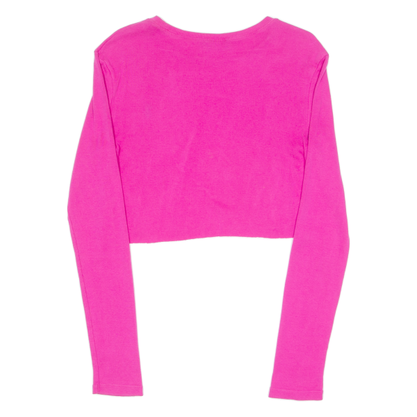 POLO RALPH LAUREN Cropped Womens T-Shirt Pink Long Sleeve S For Cheap