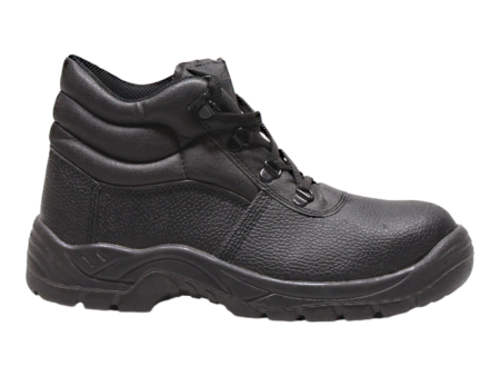 ACCO ESSENTIALS Safety Boots Black Leather Mens UK 9 Online Hot Sale