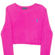 POLO RALPH LAUREN Cropped Womens T-Shirt Pink Long Sleeve S For Cheap