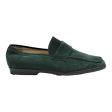 BALLY Loafer Shoes Green Suede Womens UK 3.5 Cheap