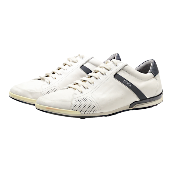 HUGO BOSS Sneaker Trainers White Leather Mens UK 11 Fashion