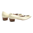 ANTONIO Heeled Ballet Shoes Cream Leather Womens UK 5 Supply