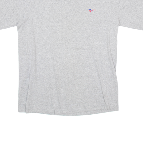 REEBOK Mens T-Shirt Grey V-Neck M For Sale