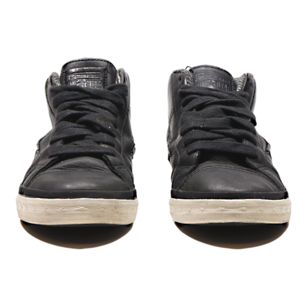 CONVERSE High Top Trainers Black Leather Mens UK 7.5 Supply