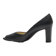 ETIENNE AIGNER Peep Toe Heels Black Leather Womens UK 5.5 on Sale