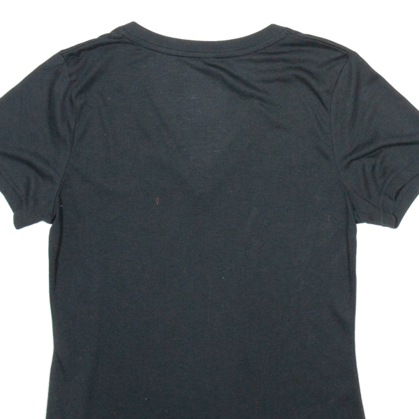 NIKE SLIM FIT Womens T-Shirt Black V-Neck M For Discount