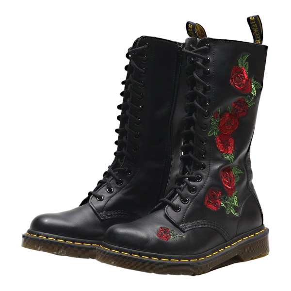 DR MARTENS 1914 Vonda High Boots Black Leather Womens UK 5 Online now