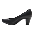 CLARKS Pump Heels Black Leather Womens UK 8 Online