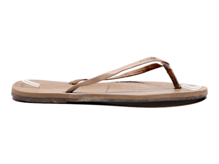 HAVAIANAS Flip Flop Sandals Beige Synthetic Womens UK 6.5 on Sale