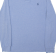 POLO RALPH LAUREN Custom Slim Fit Mens Polo Shirt Blue Long Sleeve L Online now