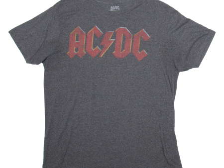 ACDC Mens Band T-Shirt Grey XL Online now