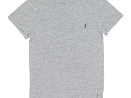 POLO RALPH LAUREN Mens T-Shirt Grey Crew Neck S on Sale