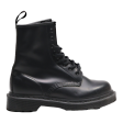 DR MARTENS 1460 Mono Lace-Up Boots Black Leather Womens UK 3 For Cheap