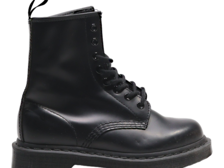 DR MARTENS 1460 Mono Lace-Up Boots Black Leather Womens UK 3 For Cheap