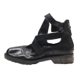 GUESS Ankle Boots Black Leather Womens UK 8 on Sale