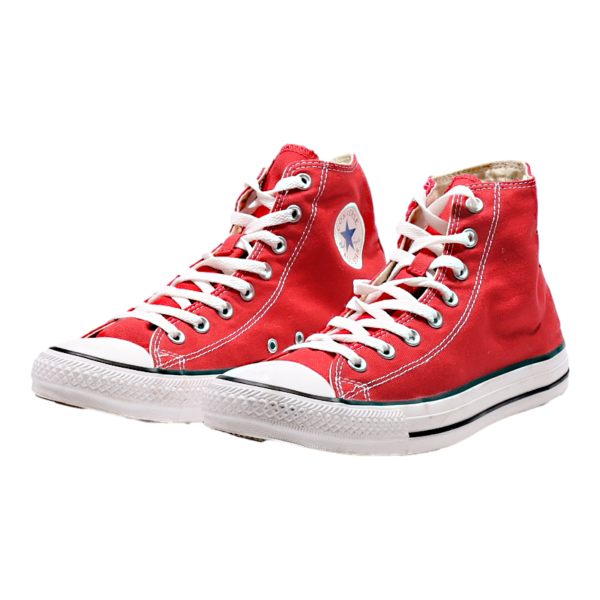 CONVERSE Chuck Taylor All Star High Top Trainers Red Canvas Mens UK 10 Online Hot Sale