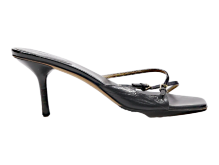 GUCCI Kitten Heels Black Leather Womens UK 5.5 on Sale