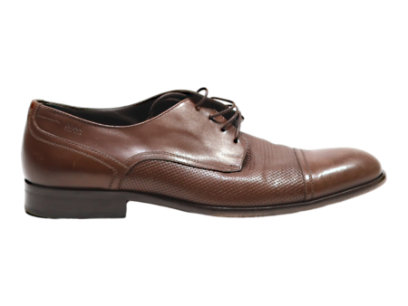 HUGO BOSS Derby Shoes Brown Leather Mens UK 7 Cheap