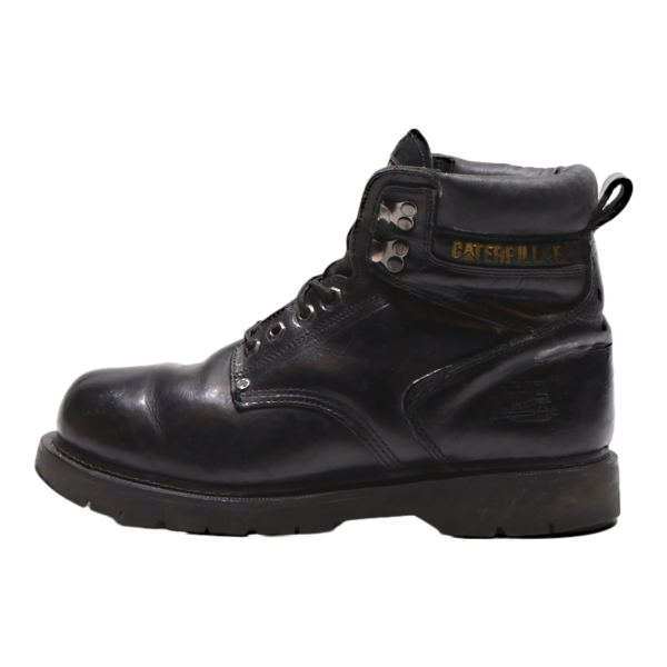 CATERPILLAR Safety Boots Black Leather Mens UK 10 Supply