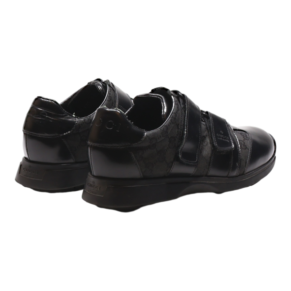 GUCCI Sneaker Trainers Black Leather Mens UK 9 For Sale