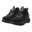 BUFFALO Platform Trainers Black Synthetic Womens UK 4 on Sale