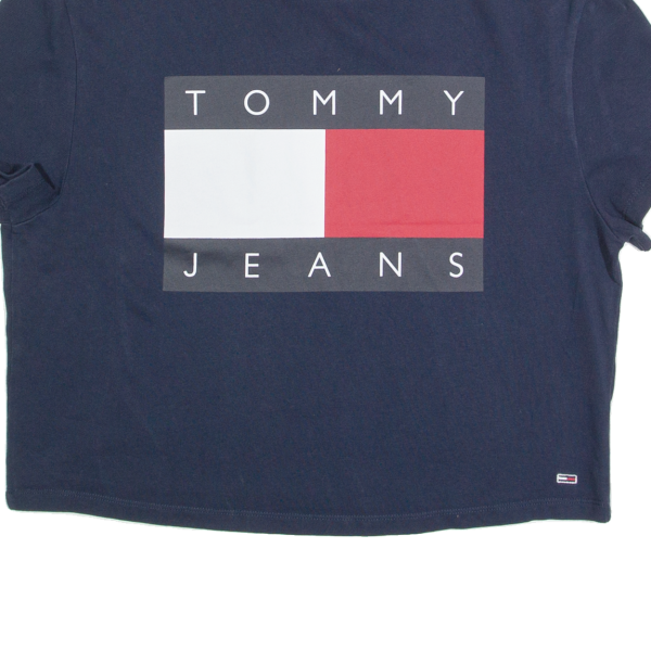 TOMMY HILFIGER Cropped Womens T-Shirt Blue S Online Sale