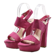 BATA Platform Heels Pink Leather Womens UK 4 Online