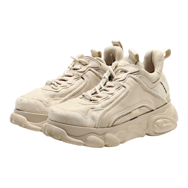 BUFFALO Platform Trainers Beige Synthetic Womens UK 6 Fashion