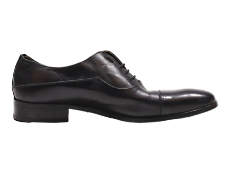 HEYRAUD Oxford Shoes Black Leather Mens UK 8 Sale