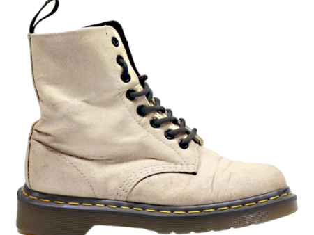 DR MARTENS Pascal GLTR 1460 Lace-Up Boots Beige Synthetic Womens UK 3 For Discount