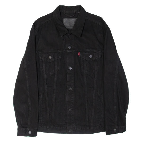 LEVI S Mens Denim Jacket Black 2XL For Cheap