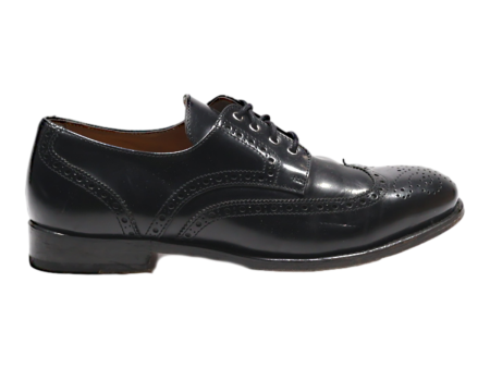 JOHN LAKES Brogue Shoes Black Leather Mens UK 8 Sale