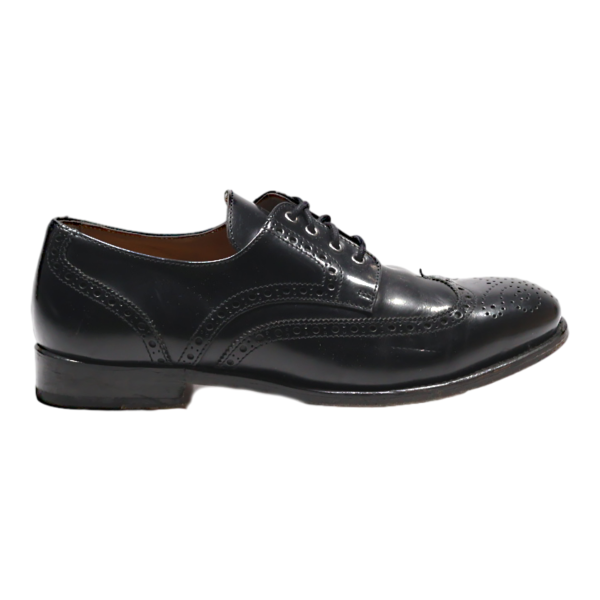 JOHN LAKES Brogue Shoes Black Leather Mens UK 8 Sale