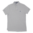 POLO RALPH LAUREN Custom Fit Mens Polo Shirt Grey S For Discount