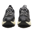 BUFFALO Platform Trainers Black Leather Womens UK 6.5 Supply