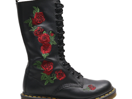 DR MARTENS 1914 Vonda High Boots Black Leather Womens UK 5 Online now