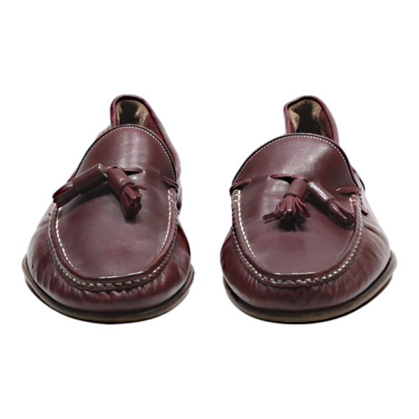 BALLY Loafer Shoes Maroon Leather Mens UK 9.5 Hot on Sale