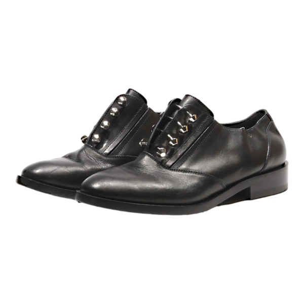 BALENCIAGA Derby Shoes Black Leather Womens UK 5 For Discount