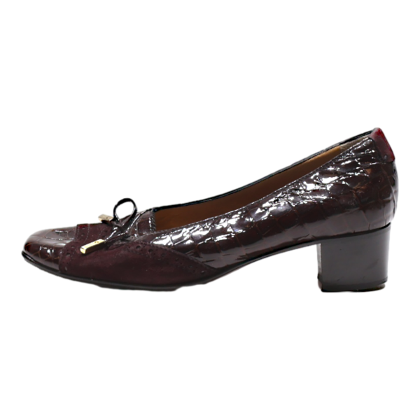 CASANOVA Loafer Shoes Maroon Leather Womens UK 5 For Discount