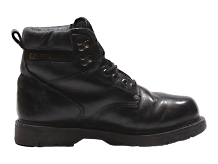 CATERPILLAR Safety Boots Black Leather Mens UK 10 Supply