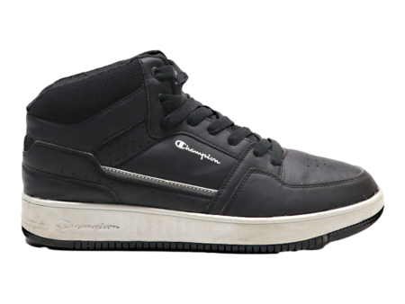 CHAMPION High Top Trainers Black Leather Mens UK 8.5 For Cheap