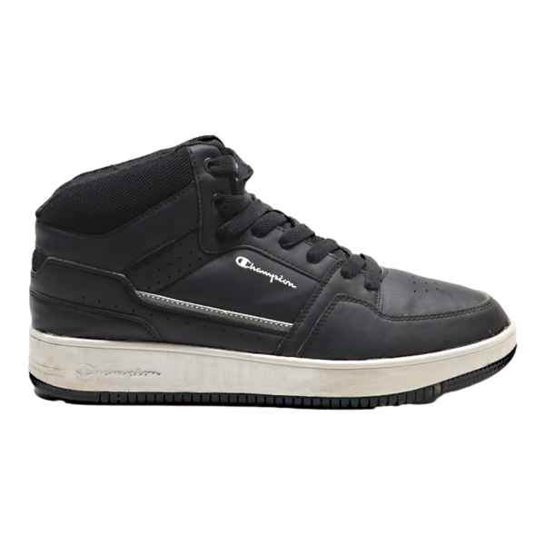 CHAMPION High Top Trainers Black Leather Mens UK 8.5 For Cheap