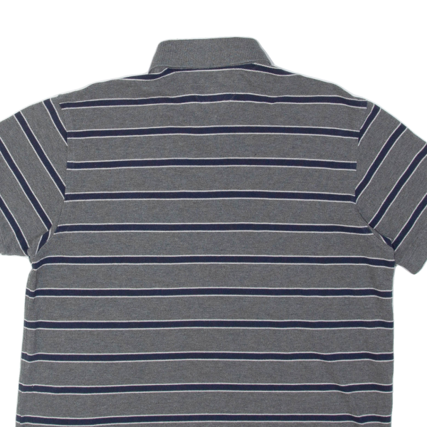 TOMMY HILFIGER Mens Polo Shirt Grey Striped M For Sale