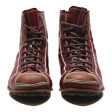 ARMAND BASI Lace-Up Boots Red Leather Mens UK 8 on Sale